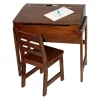 Gsi Homestyles Slanted Top Desk and Chair in Walnut