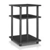 Highkey 15095Bwith BK Turn-N-Tube Easy Assembly Multipurpose Shelf; Black Wood - 20.7 x 14.6 x 14.6 in.