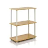 Furinno Turn-N-Tube 3-Tier Compact Multipurpose Shelf Display Rack; White - 29.6 x 23.6 x 11.6 in.