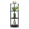 Furinno Turn-N-Tube 4-Tier Corner Display Rack Multipurpose Shelving Unit; Espresso & Black - 43.5 x 11.6 x 11.6 in.
