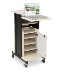 Oklahoma Sound Corporation Oklahoma Sound PRC250 Premium Plus Presentation Cart with Storage Cabinet