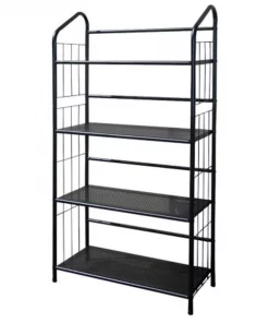 Ore International R597 - 4 4 Tier Metal Book Shelf - Black