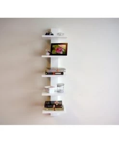 Proman Products WM16566 Spine Wall Book Shelves - White