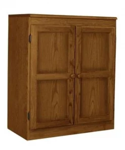 Convenience Concepts Multi-use Storage Cabinet; Dry Oak Finish 2 Shelves