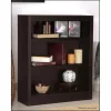 Concepts In Wood MI3036-E Single Wide Bookcase; Espresso Finish 3 Shelves