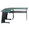 Techni Mobili RTA-3803-GPH06 L-shaped Glass Computer Desk - Graphite