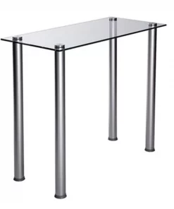 RTA Home and Office CT-015 Black Tempered Glass Utility Desk or Utility Stand