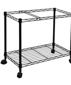 Oceanstar 1MRC1491 Portable 1-Tier Metal Rolling File Cart; Black 