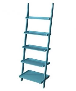Convenience Concepts French Country Bookshelf Ladder With Blue Finish