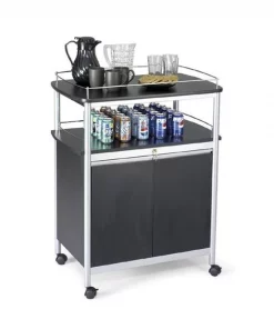 Safco Products Safco 8964BL Mobile Beverage Cart - Black