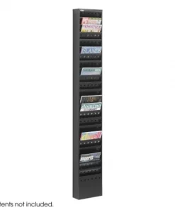 Safco Products Safco 4322BL Black 23-Pocket Steel Magazine Rack