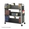 Safco Products Safco 5335BL Black Scoot Double Sided 6 Shelf Book Cart