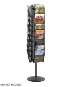 Safco Products Safco 5577BL Black Onyx Rotating Mesh Magazine Stand