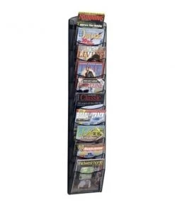 Safco Products Safco 5579BL Black 10-Pocket Onyx Magazine Rack
