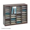 Safco Products Safco 9321MH Mahogany E-Z Stor Wood Literature Organizer- 36 Compartments