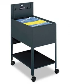 Safco Products Safco 5363BL Steel Tub File 24 Inch Legal Size with Lock in Black