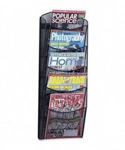 Safco Products Safco 5578BL 5 Pocket Onyx Magazine Rack in Black