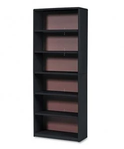 Safco Products Safco 7174BL Value Mate Steel Bookcase - 6-Shelf - Black