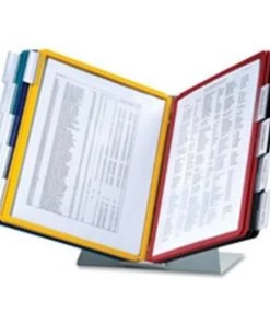 Durable Office Products Corp. DBL536000 Desk Reference System- w- Desk Stand- 10 Letter Sleeves