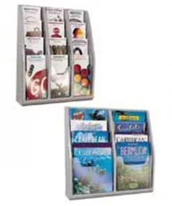 Deflect-O Corporation DEF52809 Pamphlet Holders- 12 Pocket- 15-.75in.x5in.x19-.75in.- Gray