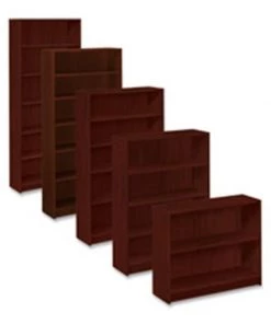 The Hon Company HON Company HON1874N 4 Shelf Bookcase- 36in.Wx11-.50in.Dx48-.75in.H- Mahogany