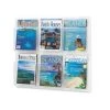 Safco Products Company SAF5607CL Magazine Display Rack- 6-Pocket- 30in.x2in.x24-.63in.- Clear