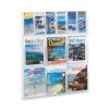 Safco Products Company SAF5606CL Magazine-Pamphlet Display- 6 Pckt. each- 30in.x2in.x34-.75in.- Clear
