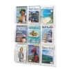 Safco Products Company SAF5603CL Magazine Display Rack- 9 Pockets- 30in.x2in.x36-.88in.- Clear