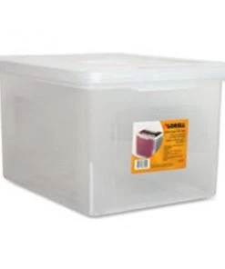 Lorell LLR68925 File Box; Legal-Letter; Stackable; 14.25 in. x 18 in. x 11 in.; Clear