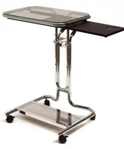 Studio Designs 51201 Laptop Cart w - Mouse Chrome - Clear
