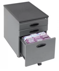 Tosafos 51102 File Cabinet Silver - Black