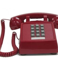 Cortelco ITT-2500VOE-MD-RD Desk With Electric Ringer - Red