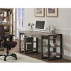 Walker Edison Furniture Co Walker Edison D60UBS30AG 60 x 30 in. Urban Blend Storage Desk - Driftwood & Black