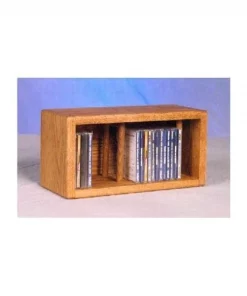 Wood Shed 103-1 Solid Oak desktop or shelf CD Cabinet