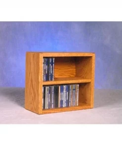 Wood Shed 203-1 Solid Oak desktop or shelf CD Cabinet