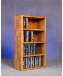 Wood Shed 403-1 Solid Oak desktop or shelf CD Cabinet