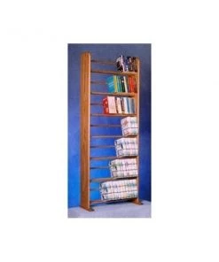 Wood Shed 705- Bookcase Solid Oak 7 Row Dowel Book Rack