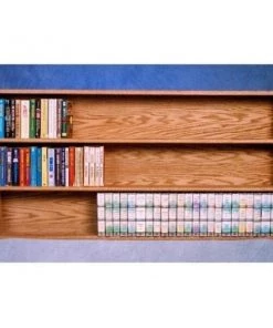Wood Shed 308-4 W Solid Oak Wall or Shelf Mount DVD-VHS tape-Book Cabinet