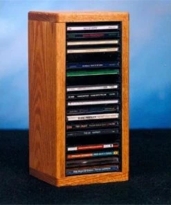 Wood Shed 109-1 Solid Oak desktop or shelf CD Cabinet