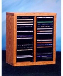 Wood Shed 209-1 Solid Oak desktop or shelf CD Cabinet