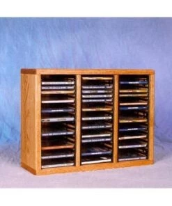 Wood Shed 309-1 Solid Oak desktop or shelf CD Cabinet