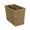 Household Essentials Household Essential ML-5642 Woven Seagrass Side-by-Side Magazine Rack