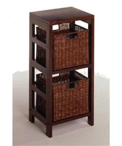 Winsome Trading Inc Winsome 92525 Espresso Storage Shelf w/ Baskets