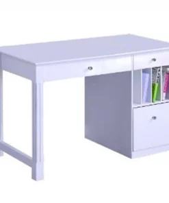 Walker Edison Furniture Co Walker Edison DW48D30WH Deluxe Solid Wood Desk - White