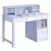 Walker Edison Furniture Co Walker Edison DW48D30-DHWH Deluxe Solid Wood Desk w/ Hutch - White