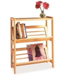 Winsome 82430 Beech Beechwood SHELF BOOK 2-TIER