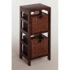 Winsome 92314 Espresso Beechwood SHELF2-SECT NARROW