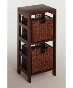 Winsome 92314 Espresso Beechwood SHELF2-SECT NARROW