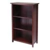 Winsome 94328 4-Tier Medium Beechwood Storage Shelf or Bookcase - Antique Walnut