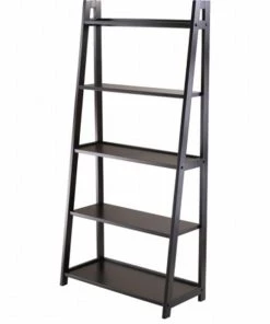Winsome Trading 20513 Adam 5-Tier A-Frame Shelf - Black